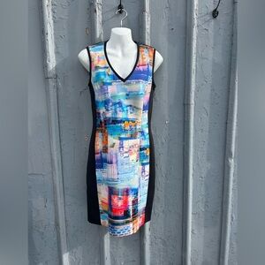 Marc Cain Neon Shift Dress, size N2 (US6)